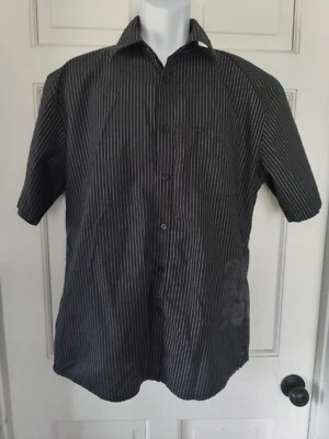 Ocean Current Black Striped Boys Shirt Size XL - Image 1 of 4