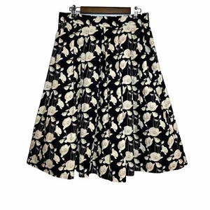 Superstition Women's Size XL/XXL Pleated Midi Skirt A-Line Black Floral NWT - Picture 1 of 13