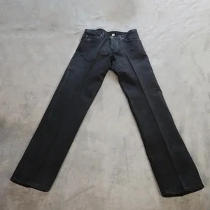 Vintage Diamond Cut Gusset Jeans Men's 34x36 Black American Made 100% Cotton - Picture 1 of 11