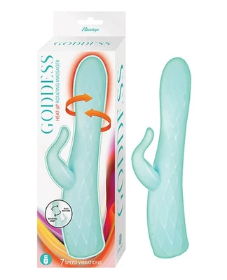 Vibrador giratorio y de calentamiento Goddess - Aqua Foto 1 de 4
