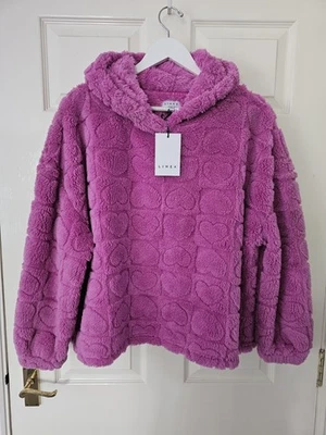 Linea Loungear Twosie Hoodie Pink Heart Pattern Soft Feel Size 8-10 Oversized  - Image 1 of 4