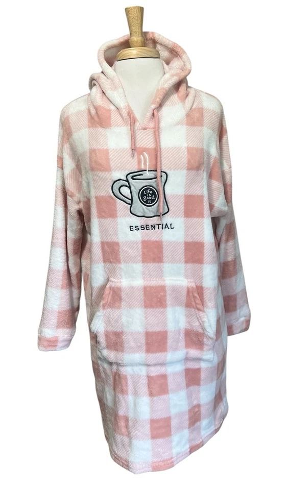 LIFE IS GOOD Lounger Pajama Sleep Shirt Women's XL Comfy Plush Coffee Essential - Image 1 of 4