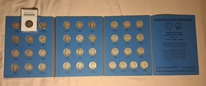 NICE 1932-1945 P-D-S WASHINGTON SILVER QUARTERS COMPLETE WHITMAN 37 COINS 25C - Picture 1 of 18