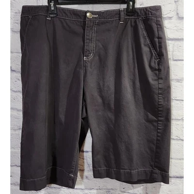 Pantalones Cortos Kim Rogers Negros Frente Plano Bolsillos Cortados 18 Ligeros Suaves Elastizados Foto 1 de 4