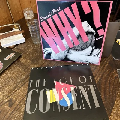 BRONSKI BEAT AGE OF CONSENT 1984 MCA-5538 w/Picture Lyric Sleeve + WHY? VINYL Lp - Image 1 of 4