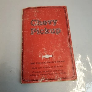 1986 Chevrolet Chevy Pickup Owner's Manual Original Book Red Square Body - Picture 1 of 11