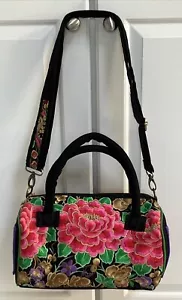 SCHÖNE BLUMENBESTICKTE HANDTASCHE/GRIFFE & SCHULTERRIEMEN - Bild 1 von 24