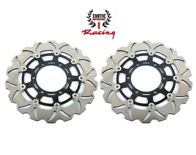 Brake Rotors For Suzuki GSXR 600 GSXR 750 2008-2021 GSXR 1000 2009-2016 Black - Image 1 of 4