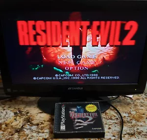 Resident Evil 2 PS1 PlayStation 1 Complete Black Label CIB with Manual Tested - Picture 1 of 6