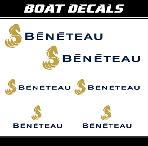 Beneteau Calcomanía Barco Juego de Pegatinas Barco Repuesto Yate Logotipo Marino Vinilo ORACAL - Imagen 1 de 11