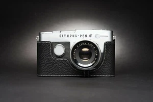 Funda protectora de cuero genuino con media cámara para cámara fotográfica Olympus PEN FT - Imagen 1 de 22