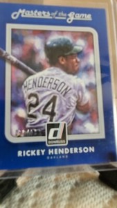 2016 Panini Donruss Masters of the Game Blue 099/199 Rickey Henderson #MG-1 HOF