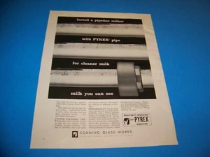 Corning Pyrex Glass Pipe / FMC Agricultural Print Ad from Magazine Vintage 1960 - Picture 1 of 2