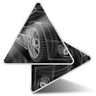 2 x Dreieck Aufkleber 10 cm - 3D Rendering Sportwagen Design #44006