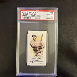 Honus Wagner (Pirates & HOF) 2008 Topps A&G Icons Mini #B16 PSA Graded 10 Gem/MT - Picture 1 of 4