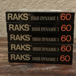 Vintage RAKS High Dynamic I 60-Min Audio Cassette Tapes – Set of 5 Sealed - Picture 1 of 6