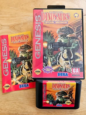 Sega Genesis (CIB) - Dinosaurs for Hire - COMPLETE Game, Box, Hang Tab & Manual - Image 1 of 4