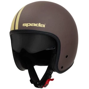 Spada Ace Command Matt Brown Motorcycle Helmet Scooter - Picture 1 of 9