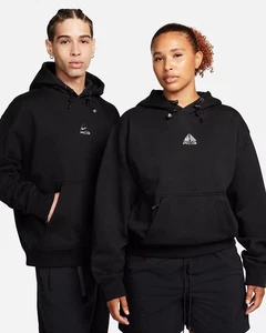 Nike ACG Therma-FIT Fleece Pullover Hoodie Black Center Logo Men X-Large NWT - Picture 1 of 6