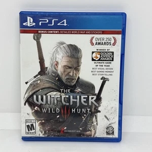 The Witcher Wild Hunt - Sony PlayStation 4 con pegatinas y mapa - Imagen 1 de 3