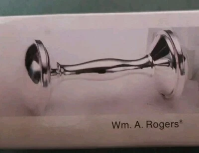 Sonajero bebé Wm Rogers plateado nuevo stock antiguo Oneida Silversmith vintage 1990 Foto 1 de 4