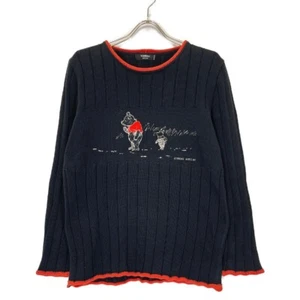 ICEBERG HISTORY DISNEY Winnie‐the‐Pooh Knit Sweater Black Women's Size Free - Picture 1 of 7