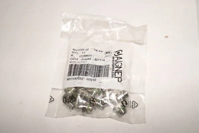 (10-Pk) Aignep Push Connect Fitting 1/4 Tube x 1/4 Thread Swiftfit Elbow SS - Image 1 of 3