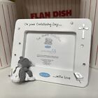 Vtg Carte Blanche Me To You Teddy Resin Christening Photo Frame Blue Nose