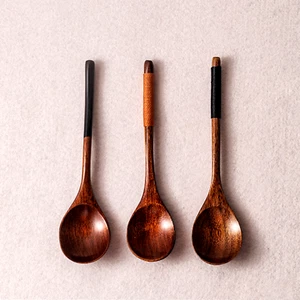 4er Set japanische Holzlöffel, Kusunoki Holzlöffel, handgefertigte Löffel - Bild 1 von 15
