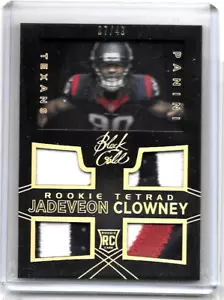 JADEVEON CLOWNEY 2014 NOVATO ORO NEGRO TÉTRADA 4 PARCHES #/49 - Imagen 1 de 1