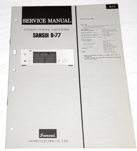 Sansui B-77 Servicehandbuch **ORIGINAL** - Bild 1 von 1