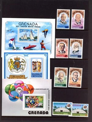 GRANADA--Colección de 138 estampillas y 15 hojas de recuerdo Foto 1 de 4