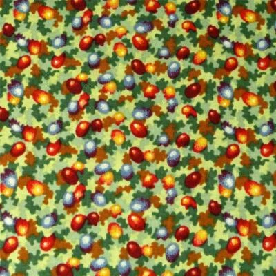 Estampado "Sweet Treats", pequeñas bayas rojas y naranjas en verde, un algodón RJR, por FQ Foto 1 de 4