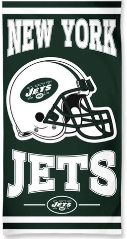 NFL New York Jets Beach Towel Helmet Football Cotton Large 30" x 60" Cover
