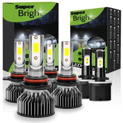 Faros LED altos/bajos para Nissan Titan 2004-2014 2015 6000 k + faros antiniebla Foto 1 de 4