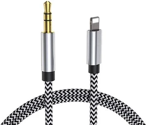 3.5mm Jack AUX Adapter Cable to Car Music Audio For iPhone 14 13 12 11 7 8 X XR - Picture 1 of 7