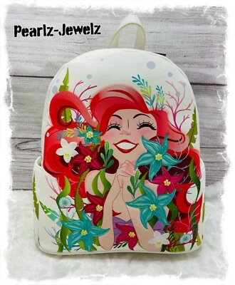 Danielle Nicole Disney Sirenita Ariel Floral Mini Mochila BoxLunch Nueva con Etiquetas Foto 1 de 4