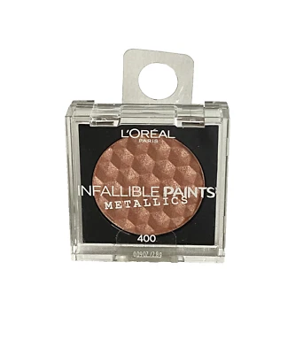 LOREAL Infallible Paints Metallics EYESHADOW ~ ROSE CHROME #400 ~ NEW SEALED - Image 1 of 4