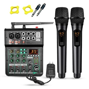 5Core Audio Mixer 4 Channel DJ Soundboard USB Interface Bluetooth XLR Console - Picture 1 of 10