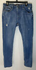 Hollister Men's Skinny Epic Flex Medium Wash Jeans 32X32 Distressed