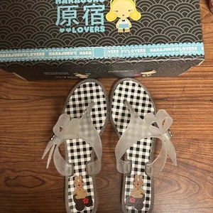HARAJUKU LOVERS WOMEN'S SANDAL FLIP-FLOP  Queen Clear  K2011   SIZE 8  NiB - Picture 1 of 5