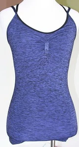 Top de entrenamiento para mujer ZELLA, talla pequeña, azul marino/negro, ajustado - Imagen 1 de 5