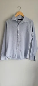 Blue Striped Shirt Size M French Connection Button Up Cotton Blend Mens - Picture 1 of 5