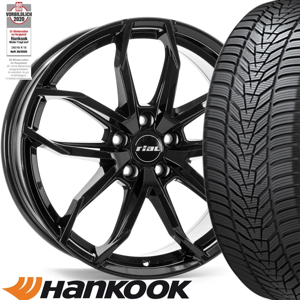 19" ABE Winterräder Rial Lucca für VW Arteon inc. Shooting Brake Hankook 245/40 - Bild 1 von 4