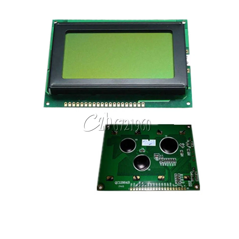 Neu 12864 128x64 Punkte Grafik LCD Display Modul gelbe Hintergrundbeleuchtung - Bild 1 von 1