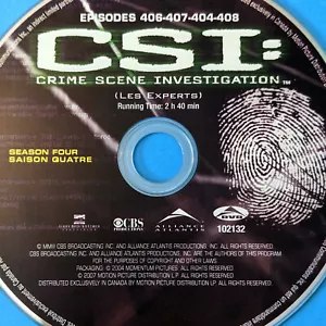 CSI: Crime Scene Investigation SEASON 4 disc 2 DVD REPLACEMENT single Disc only - Picture 1 of 4