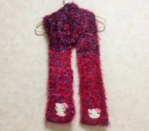 NUEVO Bufandas suaves cálidas de crochet hechas a mano de Hello Kitty Gato de Japón - Imagen 1 de 8