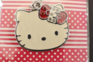 Hello Kitty NECKLACE E Initial Pendant Metal 21.5" Chain Original Packaging NOS - Picture 1 of 7