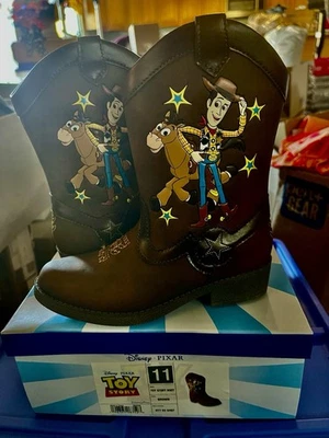 Botas de Vaquero Disney Pixar Toy Story - Woody & Bullseye | Niño Pequeño Talla 11 | Nuevas con Etiquetas Foto 1 de 3