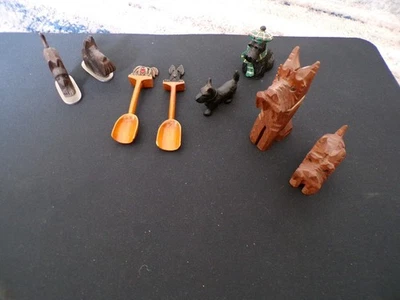 8 фигурок маленьких собак в основном шотландский (собака Скотти) терьер - дерево и другие - Изображение 1 из 4